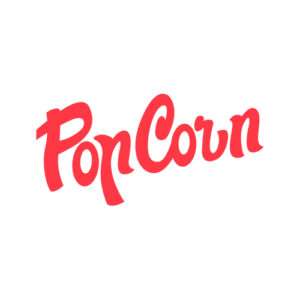 Logo PopCorn pour la charte graphique en mode couleur fond blanc