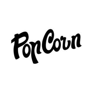 Logo PopCorn pour la charte graphique en mode noir et blanc